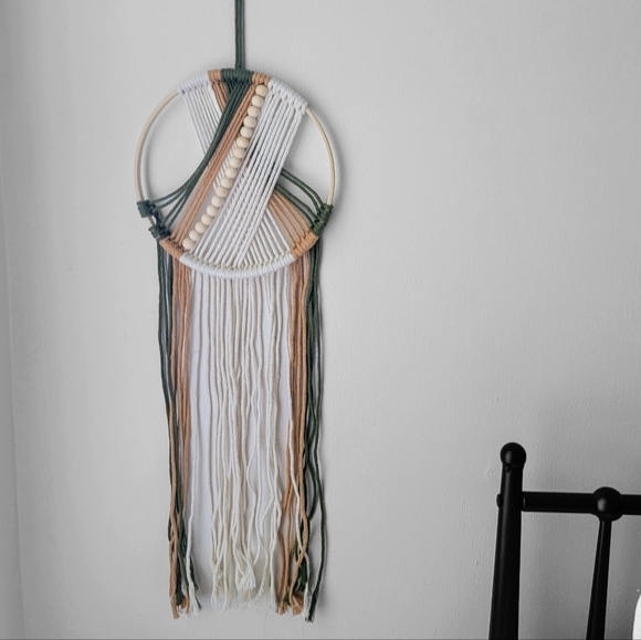 Beaded Macrame Boho Fringe Tassel Wall Art Hanging Decor - Picture 1 of 13